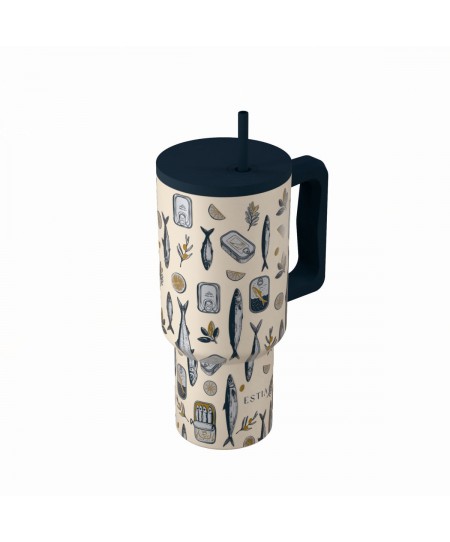 ESTIA ΘΕΡΜΟΣ STRAW TUMBLER XL SAVE THE AEGEAN 900ml SALT LIFE