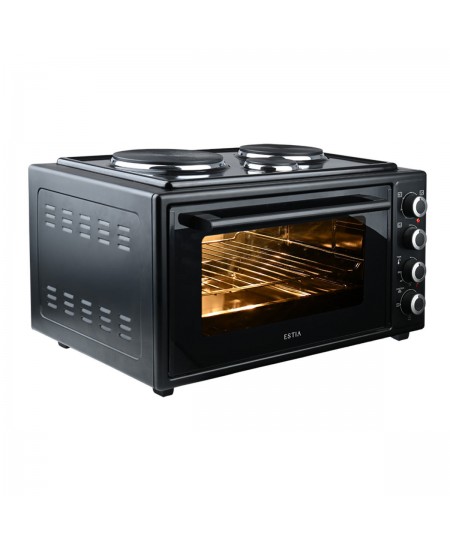 ESTIA ΗΛΕΚΤΡΙΚΟ ΦΟΥΡΝΑΚΙ MASTERCOOK COMPACT 2950W 48lt ΜΕ 3 ΕΣΤΙΕΣ ΚΑΙ 4 ΛΕΙΤΟΥΡΓΙΕΣ ΑΝΤΙΣΤΑΣΗΣ