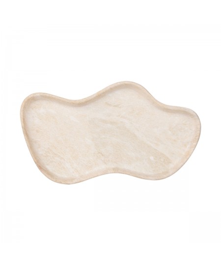 ESTIA ΔΙΣΚΟΣ CLAYRA CLOUDY ΜΕ ΕΦΕ ΜΑΡΜΑΡΟΥ ΚΕΡΑΜΙΚΟΣ 29x16x2.5cm IVORY