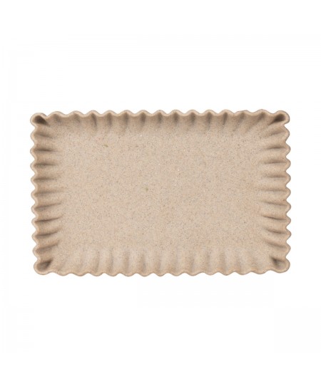 ESTIA ΔΙΣΚΟΣ ΟΡΘΟΓΩΝΙΟΣ NYRA RIB 28.4x18.3x3cm IVORY