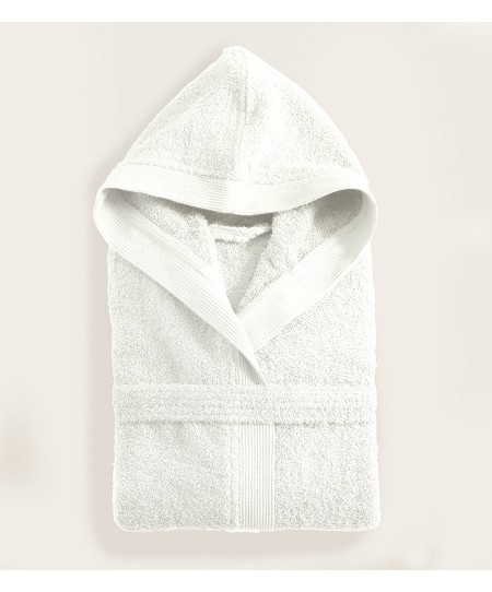 Μπουρνούζι με κουκούλα AMADEUS WHITE (M), RYTHMOS HOME