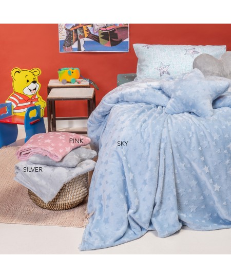 Κουβέρτα fleece παιδική (160Χ220) STARITO PINK, MELINEN