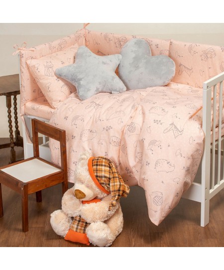 Σεντόνι λίκνου μεμονωμένο (85Χ110) HAPPY PINK, MELINEN