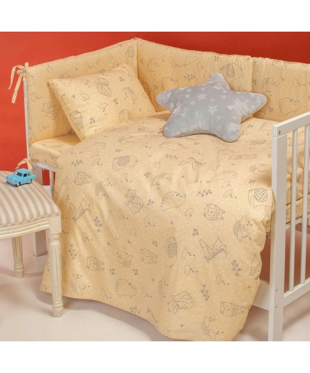 Σεντόνι κούνιας μεμονωμένο (120Χ170) HAPPY YELLOW, MELINEN