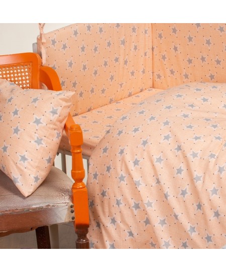 Σεντόνι λίκνου μεμονωμένο (85Χ110) MINI STARS ROSE, MELINEN