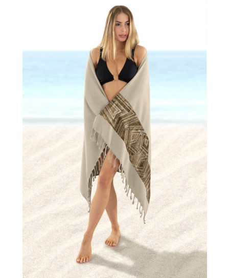 Παρεό θαλάσσης (90Χ170) PESTEMAL 16 BEIGE, GUY LAROCHE