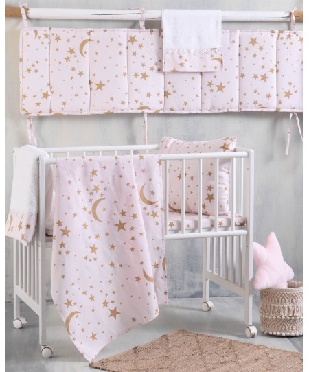 Πάπλωμα κούνιας (110Χ150) MOONLIGHT PINK, RYTHMOS HOME