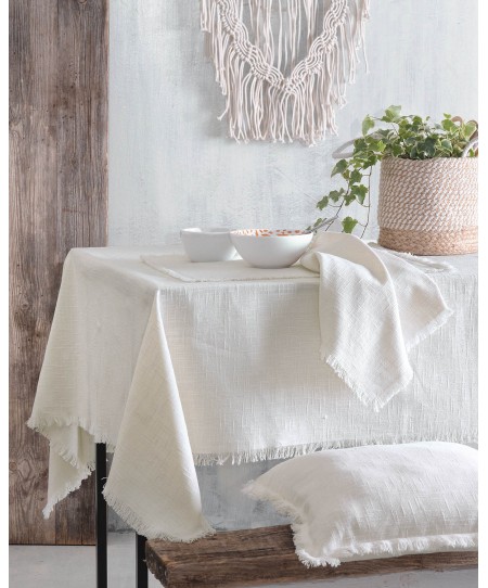 Τραπεζομάντηλο (170Χ320) MERIT OFF WHITE, RYTHMOS HOME