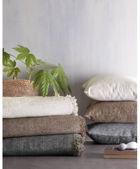 Διακοσμητική μαξιλαροθήκη (40Χ40) ROWEN GREY, RYTHMOS HOME