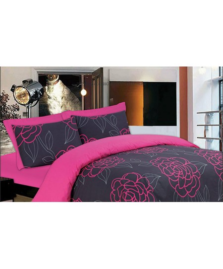 Σετ σεντόνια μονά (170Χ245) NIGHT LOTUS FUCHSIA, LE BLANC 