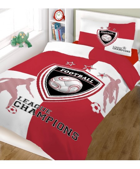 Σετ παιδικά σεντόνια (160Χ240) CHAMPIONS RED WHITE, ΚΟΜΒΟΣ 