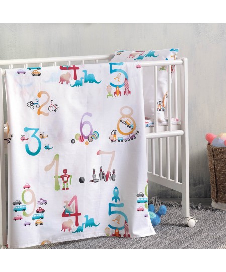 Σετ σεντόνια κούνιας (120Χ160) NUMBERS, RYTHMOS HOME