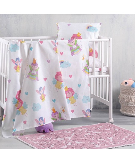 Σετ σεντόνια κούνιας (120Χ160) FAIRIES, RYTHMOS HOME