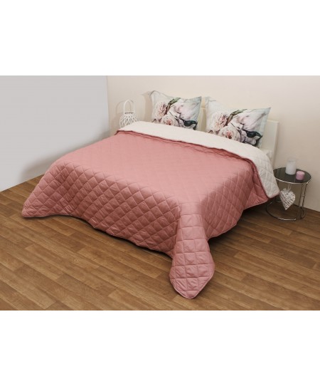 Πάπλωμα μονό δίχρωμο microfiber πετρόλ/γκρι, VIOPROS