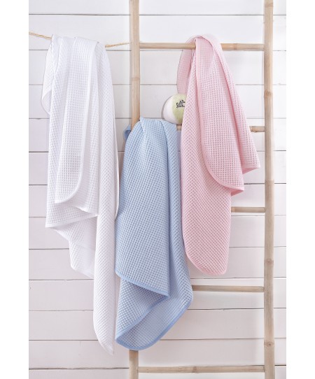 Κουβέρτα πικέ κούνιας (110Χ140) SWEETY BLUE, RYTHMOS HOME