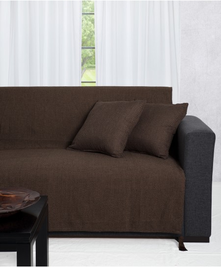 Ριχτάρι πολυθρόνας (180Χ180) 9925 BROWN, SILK FASHION