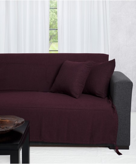 Ριχτάρι πολυθρόνας (180Χ180) 9925 DARK PURPLE, SILK FASHION