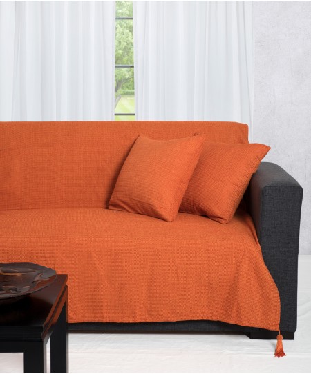 Ριχτάρι πολυθρόνας (180Χ180) 9925 ORANGE, SILK FASHION