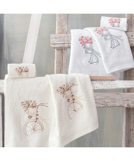 Σετ πετσέτες 3 τεμ. AVA WHITE, RYTHMOS HOME