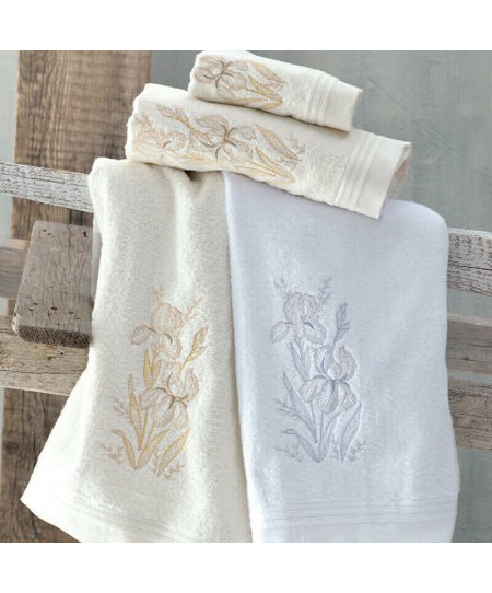 Σετ πετσέτες 3 τεμ. CYCLAMINE ECRU, RYTHMOS HOME