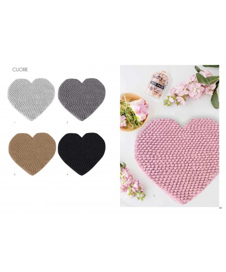 Πατάκι μπάνιου (65Χ65) CUORE 3 CAMEL, MAKIS TSELIOS