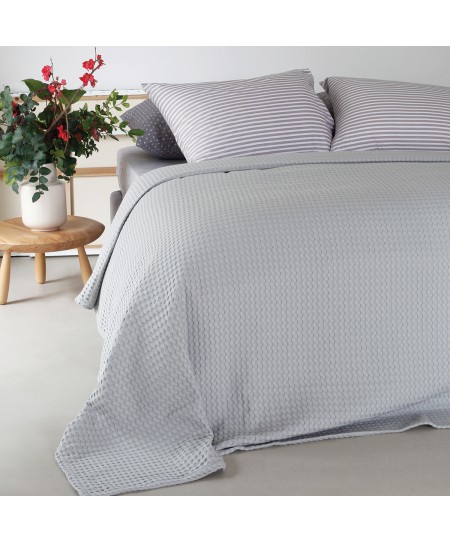Κουβέρτα πικέ king size (240X260) PATMOS SILVER, MELINEN