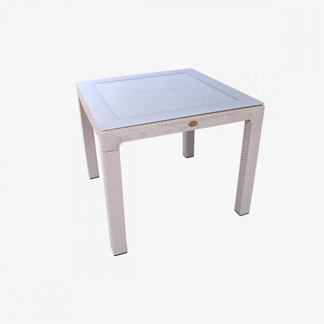 Τραπεζι κηπου italy 90x90 πολυπροπυλενιου rattan 46315 - cappuccino