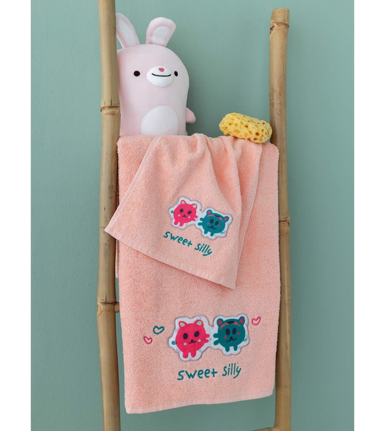 Σετ Παιδικές Πετσέτες Μπάνιου (2τμχ) Kids Bath SWEETSILLY, PALAMAIKI