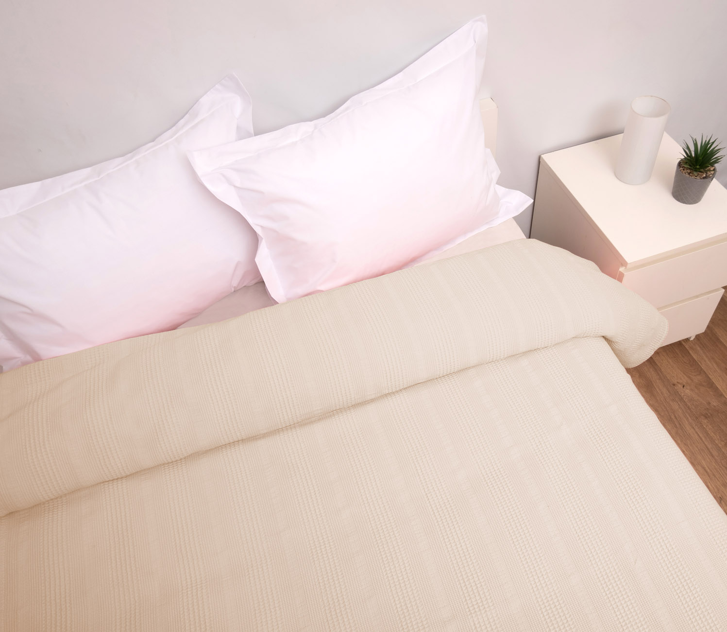 Κουβέρτα Πικέ King Size 260x240 Αλέξα Μπεζ