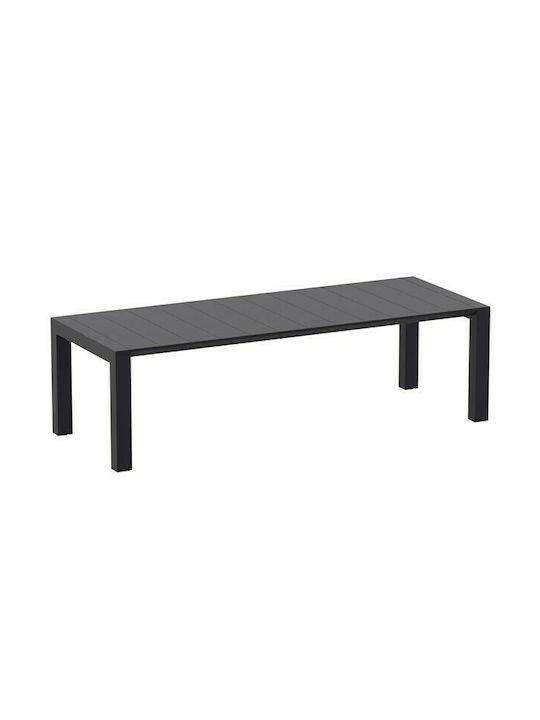 Τραπέζι επεκτεινόμενο (100X260/300) VEGAS DARK GREY, SIESTA