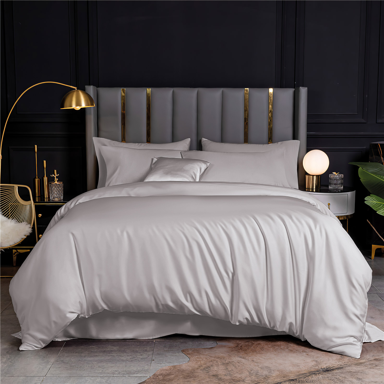 Σετ μαξιλαροθήκες (50Χ70) BAMBOO GREY, RYTHMOS HOME