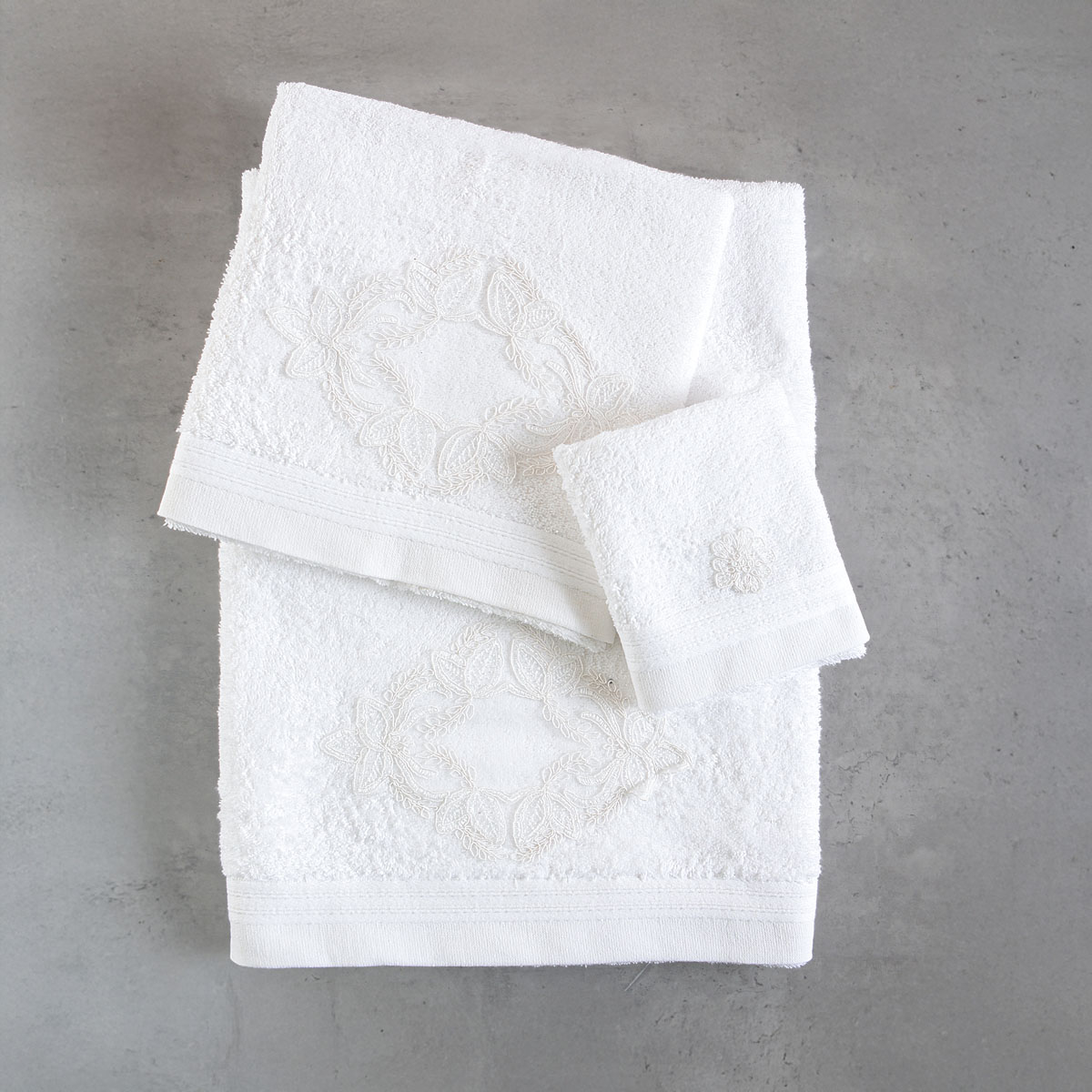 Σετ πετσέτες μπάνιου 3 τεμ. AGNES WHITE, RYTHMOS HOME