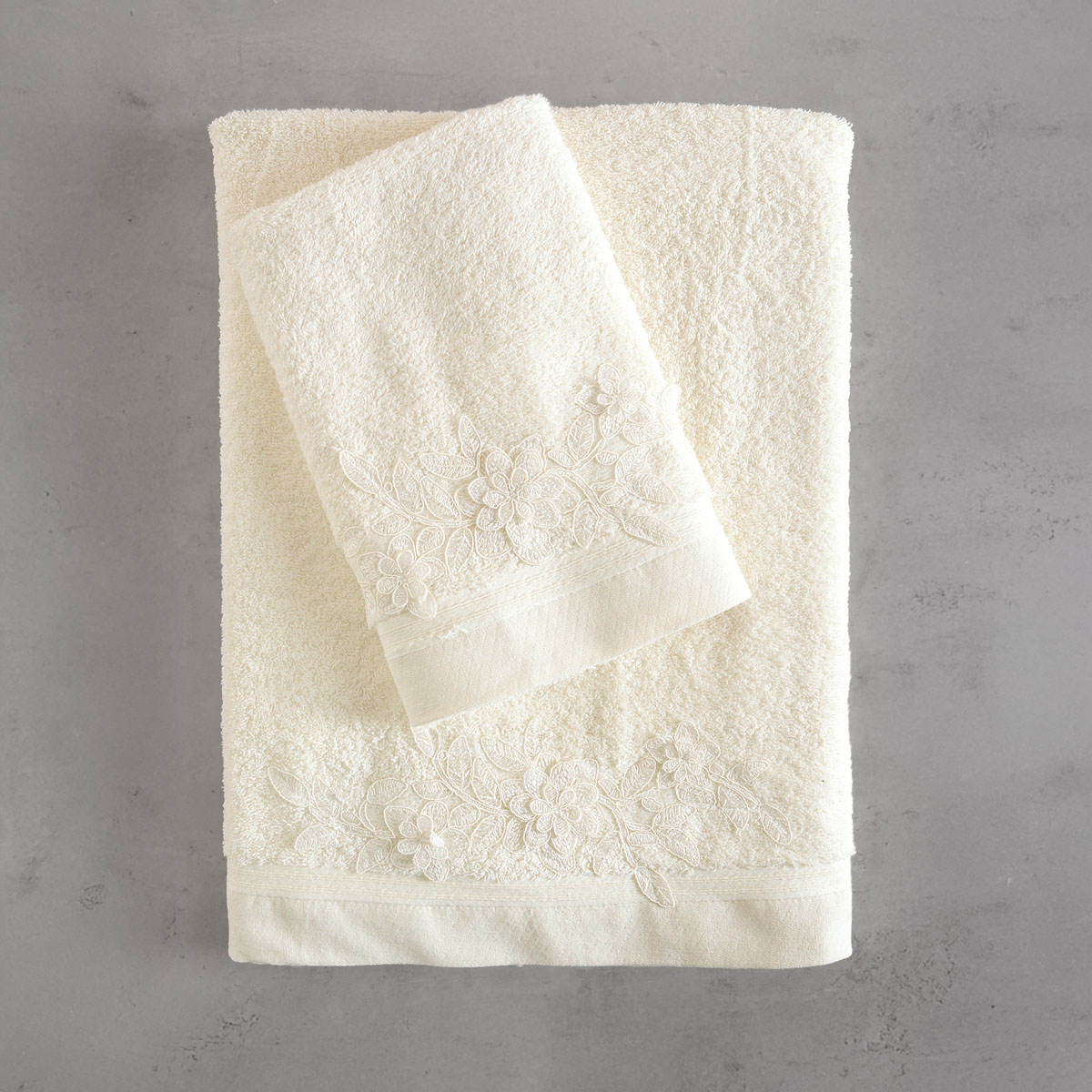 Σετ πετσέτες μπάνιου 3 τεμ. HEMERA ΕΚΡΟΥ-ΕΚΡΟΥ, RYTHMOS HOME