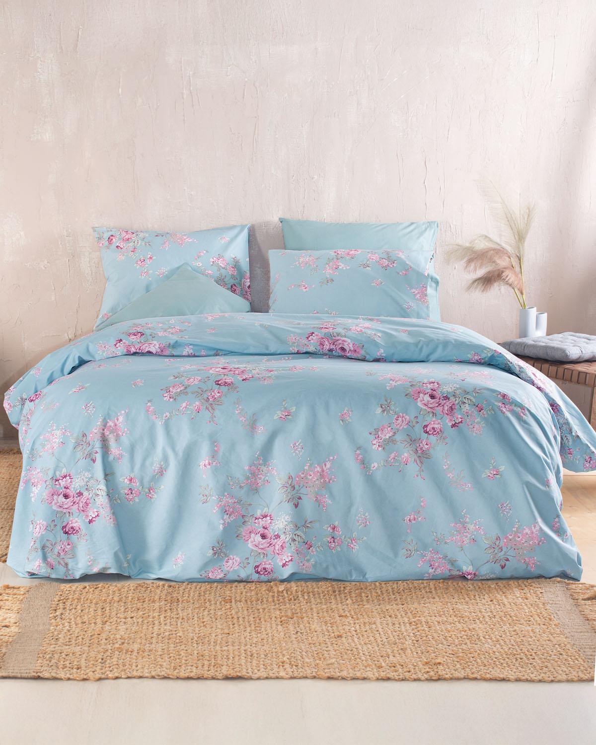 Ζεύγος Μαξιλαροθήκες (50×70) Rythmos Nova Springtime Blue