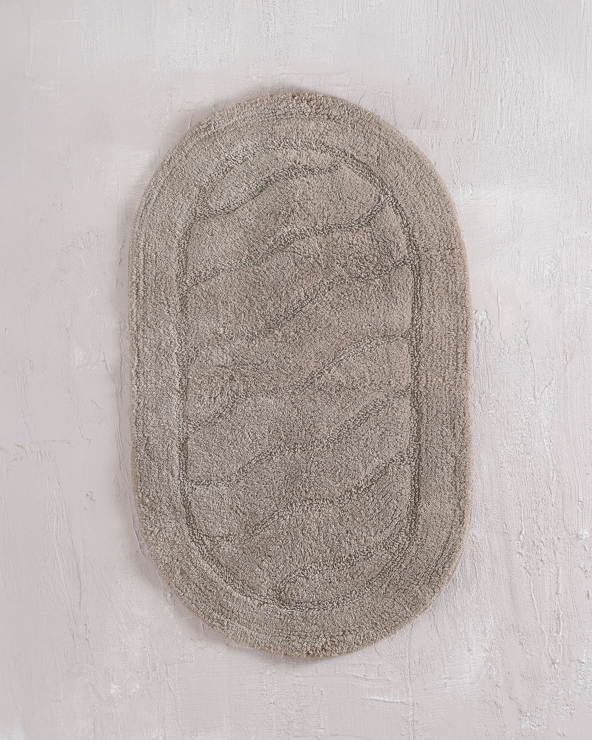Πατακι μπανιου (50χ80) oval beige, rythmos home