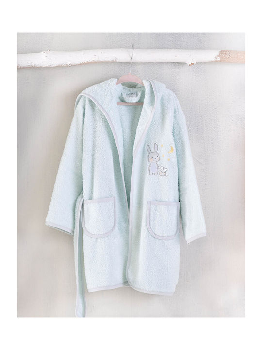 Μπουρνούζι παιδικό με κουκούλα (Νo.5-6) GABBY AQUA, RYTHMOS HOME