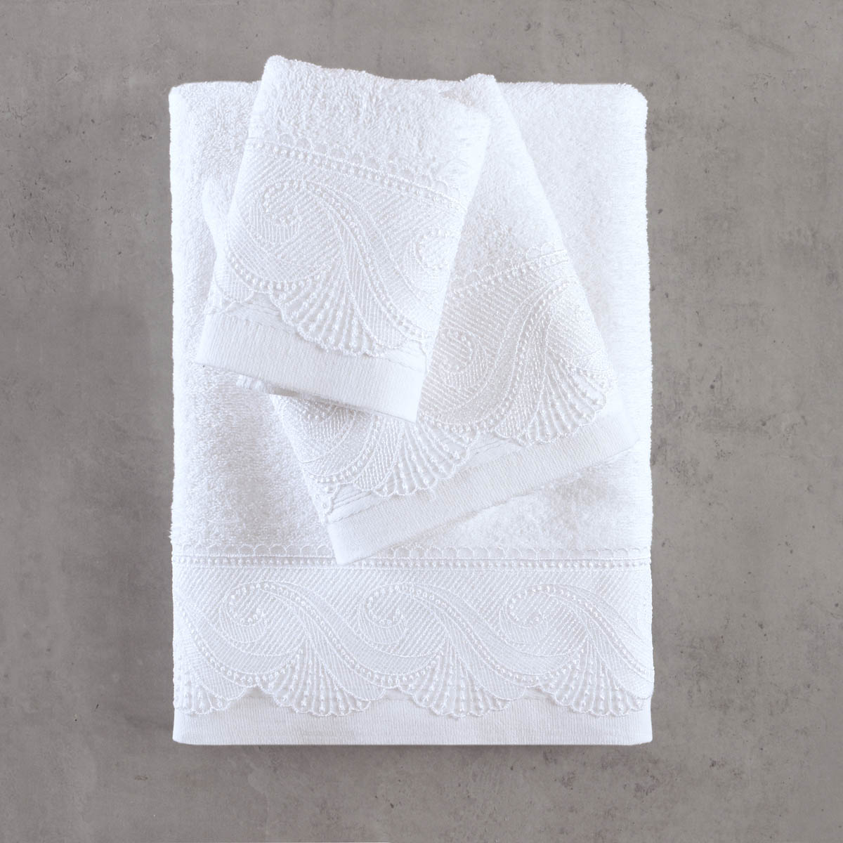 Σετ πετσέτες 3 τεμ. HYPATIA WHITE, RYTHMOS HOME