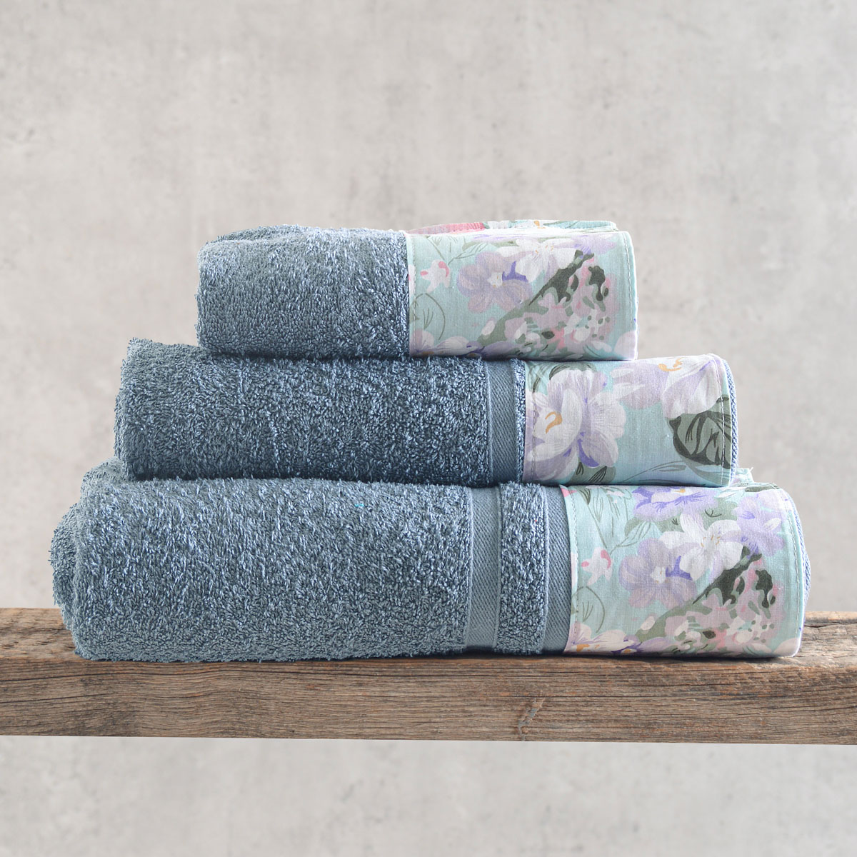 Σετ πετσέτες 3 τεμ. (ΣΕ ΚΟΥΤΙ) MARGO ΜΠΛΕ, RYTHMOS HOME