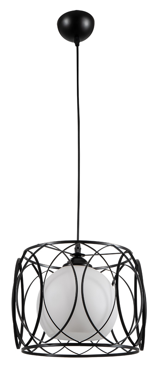 Pdc 6078 bk 1/φ μαυρο κυκλικο σχεδιο & οπαλινα 1χε27