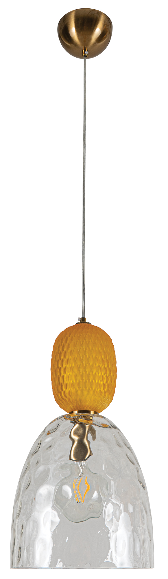 PDC 1281 HN 1/Φ ΣΦΥΡΙΛΑΤΟ ΓΥΑΛΙ ΜΕ ΔΙΑΚΟΣΜΗΤΙΚΟ ΜΕΛΙ ΓΥΑΛΙ 1xE27