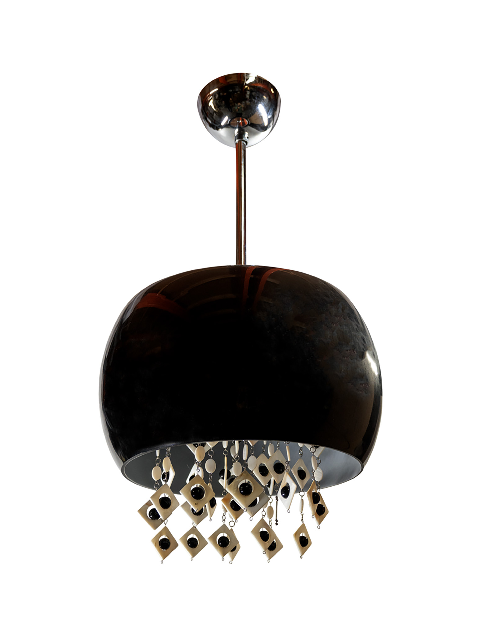 Pdt 301 bk# 1/φ μαυρο μπομπε με διακοσμητικα φιλντισι 3xg9