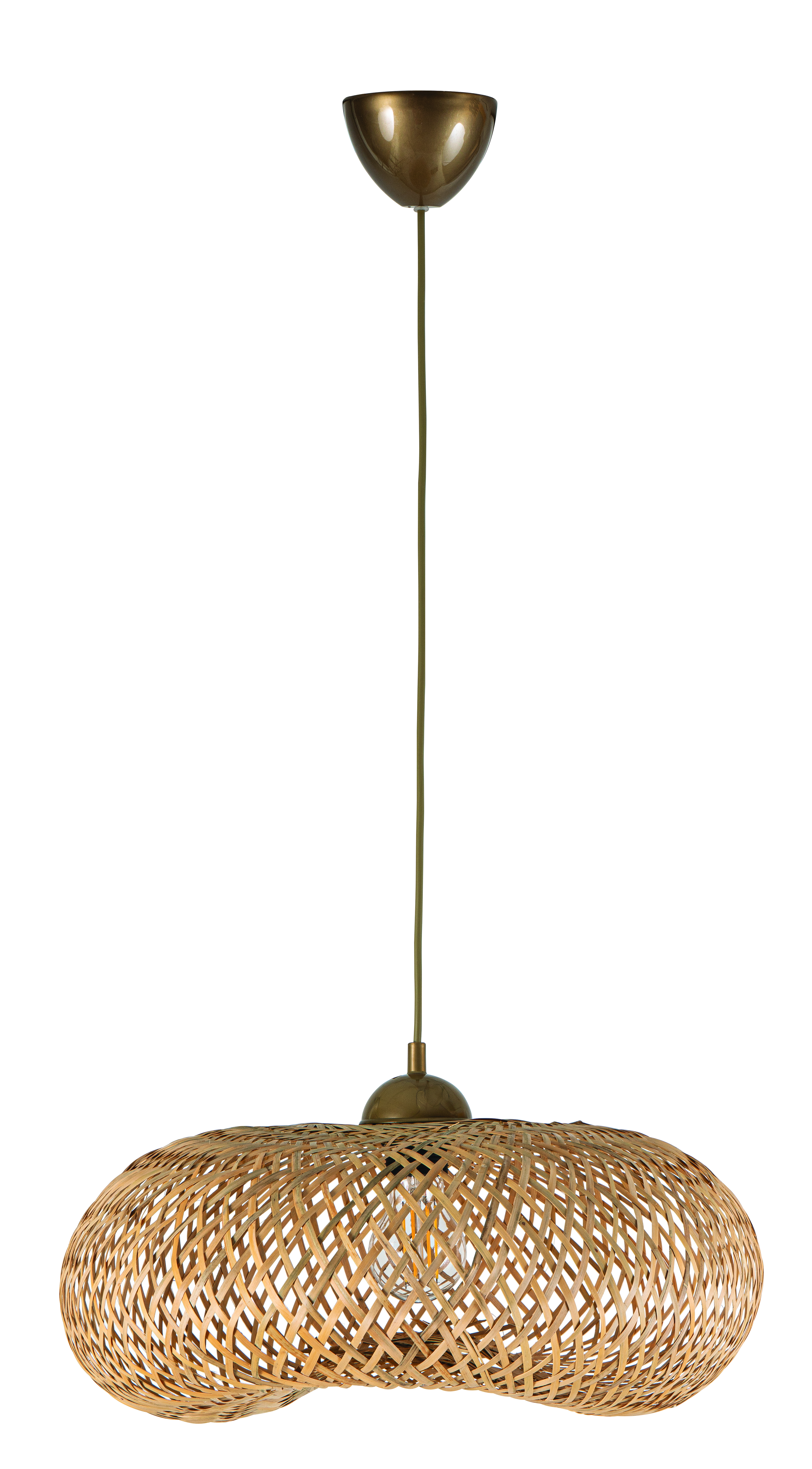 Pdc bs-7 μονοφωτο ψαθινο (μπαμπου) κυματιστο με πλεξη 1χε27