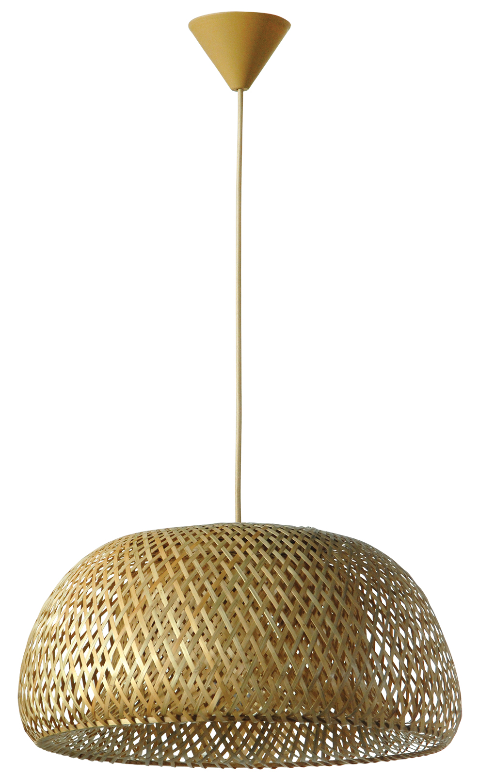 Pdc bs-1 μονοφωτο ψαθινο (μπαμπου) στρογγυλο με πλεξη 1χε27