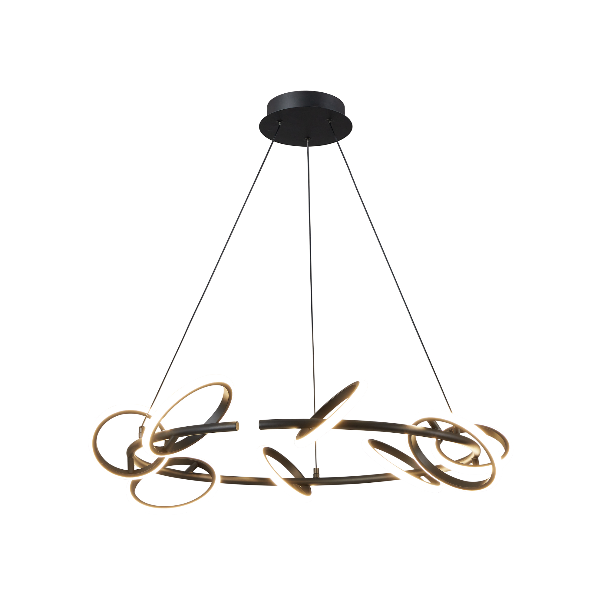 Pdc 560-8 led στρογγυλο με κυκλουσ μαυρο 72w 3000k 4200 lum