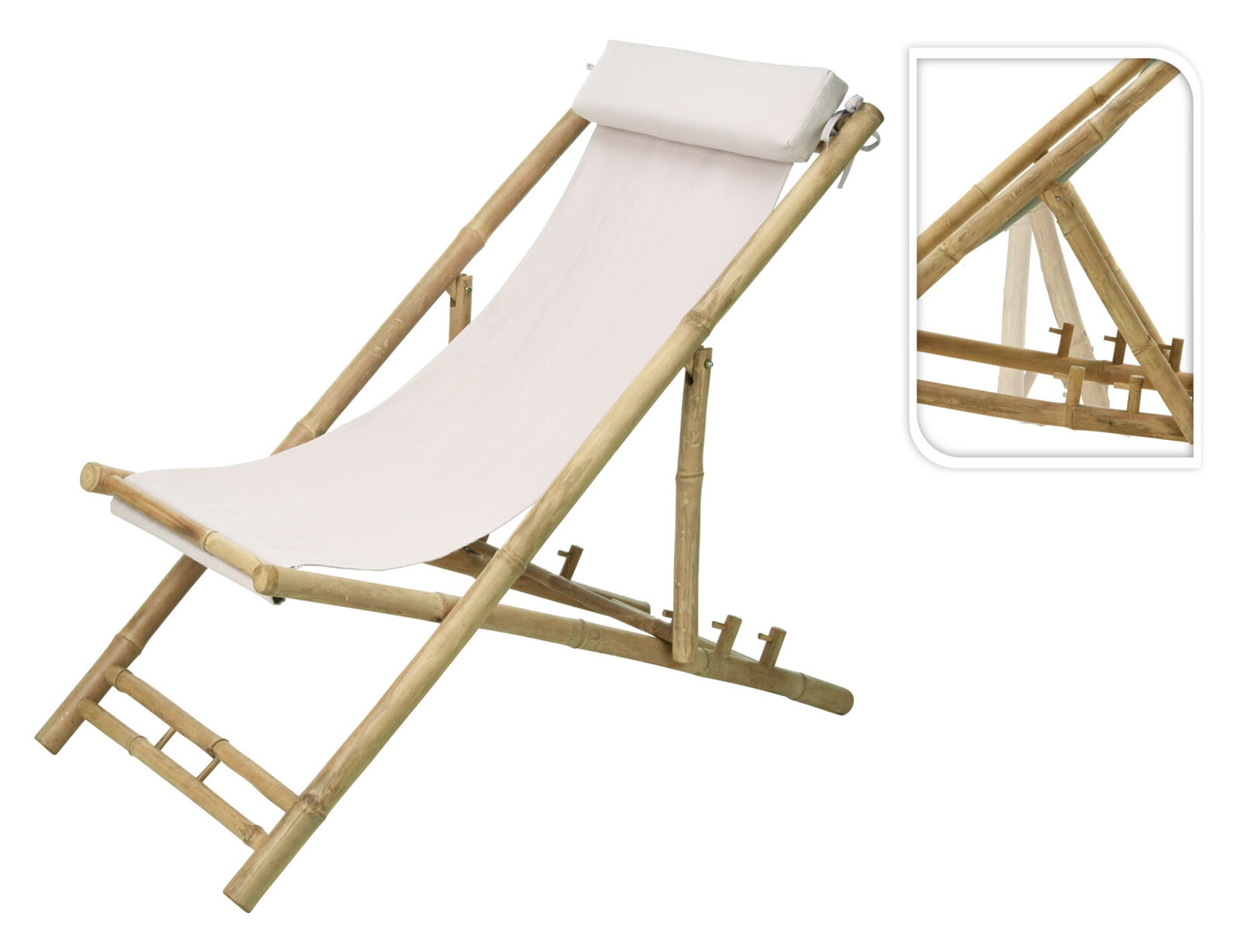 BOX37211 THE NETHERLANDS Καρέκλα κήπου Bamboo - Λευκό