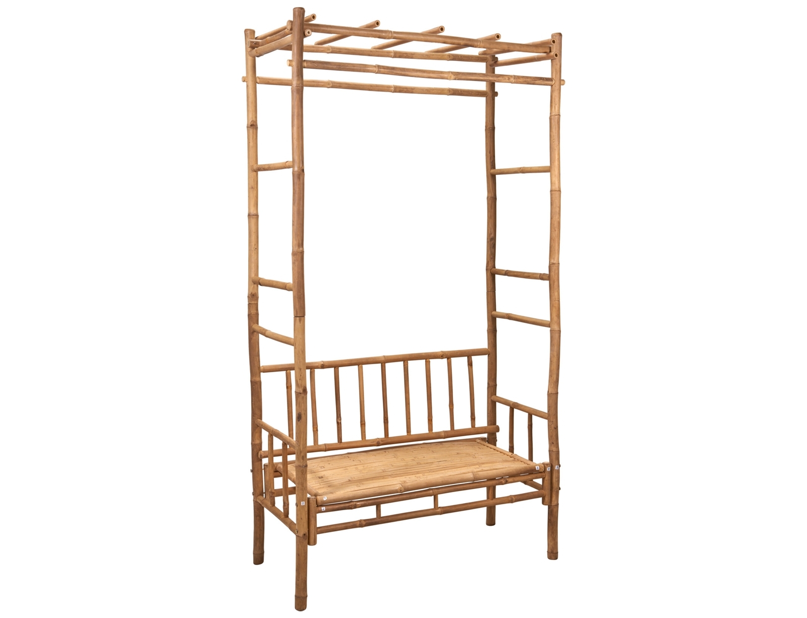 BOX37211 THE NETHERLANDS Έπιπλο κήπου & βεράντασ bench bamboo with pergola
