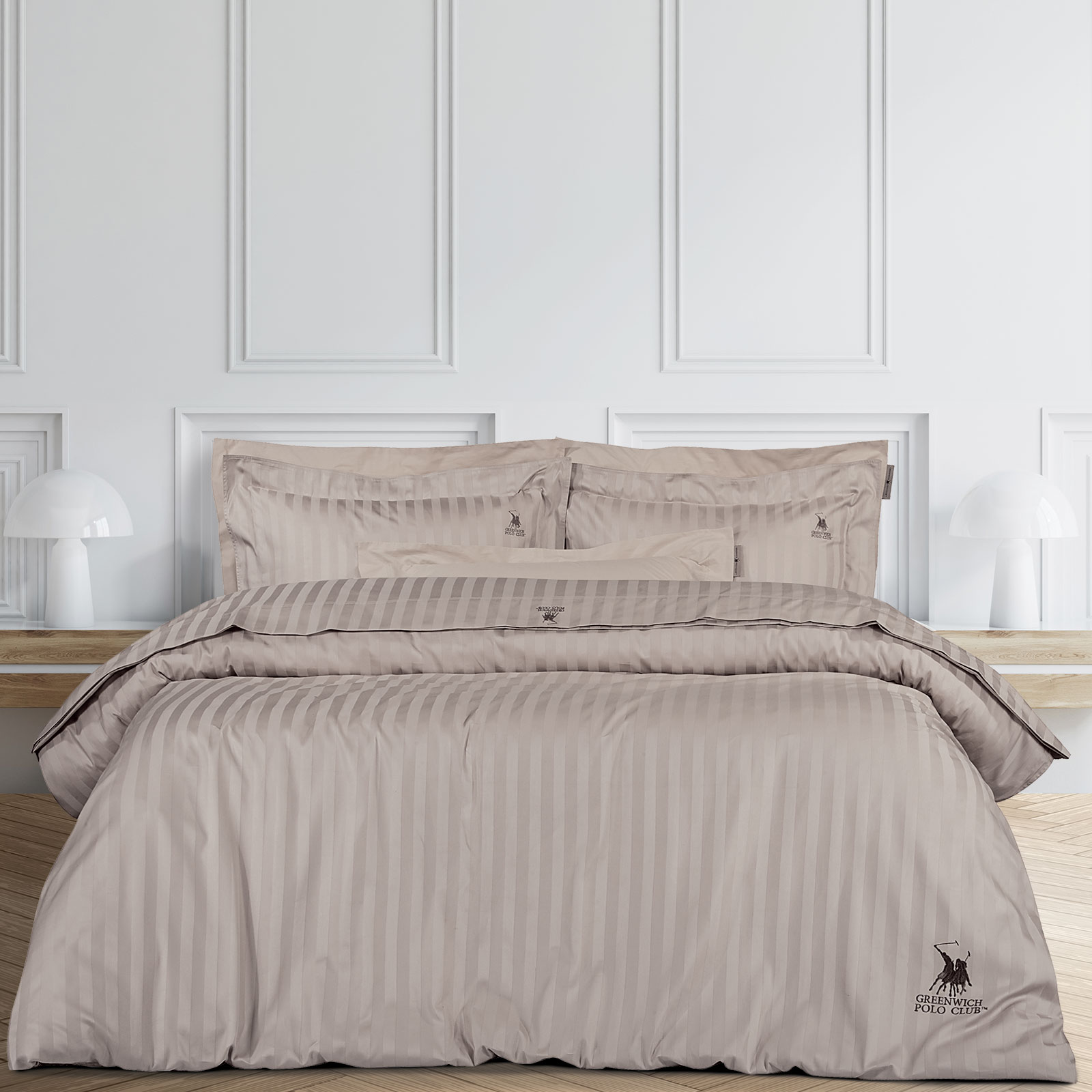 Σετ Σεντόνια Βαμβακοσατέν Υπέρδιπλα 240×260εκ. Premium 2157 Σπαγγί Greenwich Polo Club Ύφασμα