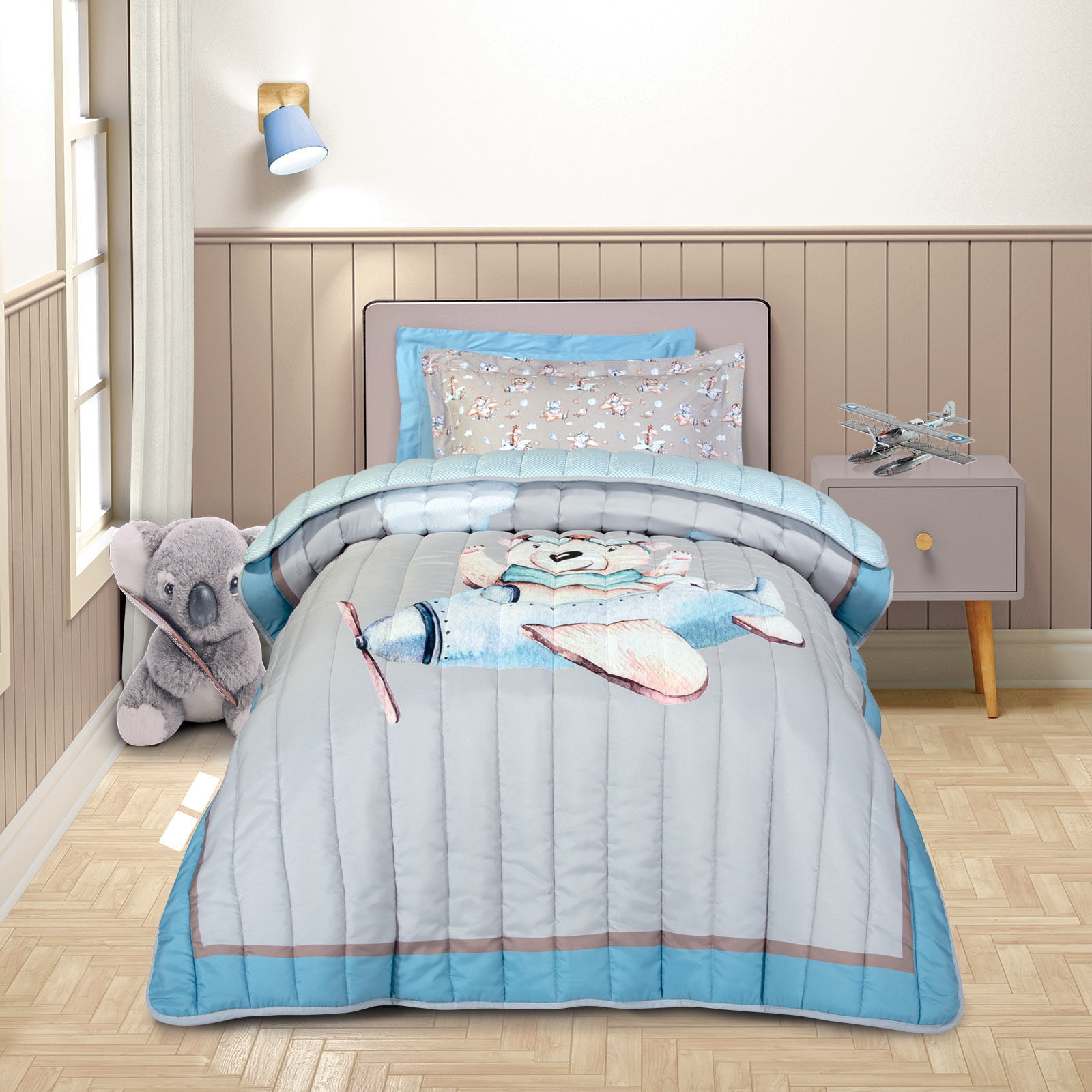 GREENWICH POLO CLUB Greenwich polo club παπλλωμα mono 8851 beige, blue, grey 160χ220