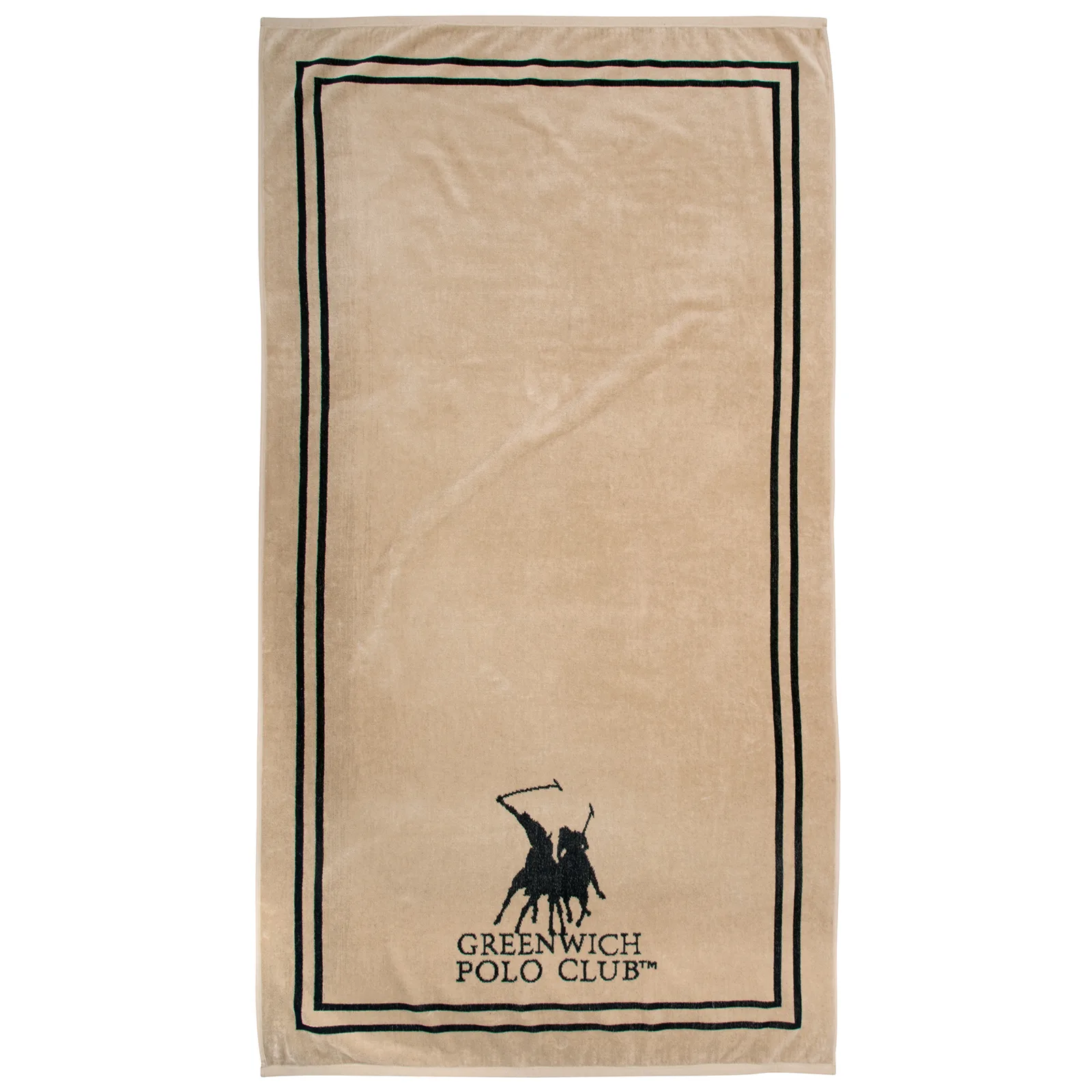 Greenwich polo club πετσετα θαλασσησ 90χ170 4050 black, taupe