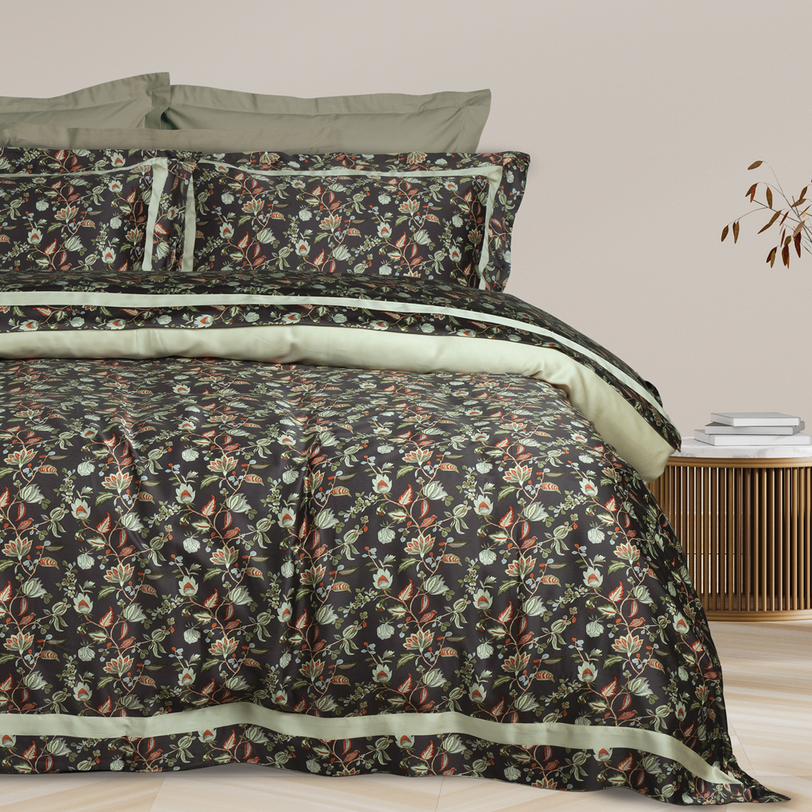 Das home παπλωματοθηκη σετ υπερδιπλη executive 1706 green, grey 220χ240